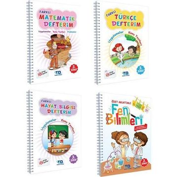 3. Sınıf Farklı Tüm Dersler Eğitim Seti 4 Kitap Takım