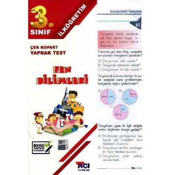 3.Sınıf Fen Bilimleri Çek Kopart Yaprak Test Açı Yayınları