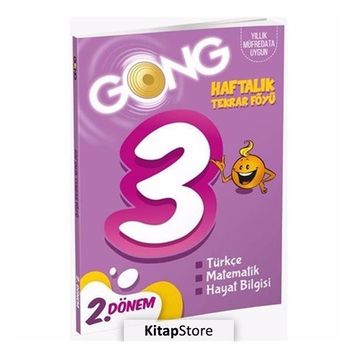 3. Sınıf Haftalık Tekrar Föyü 2. Dönem-Gong Yayınları
