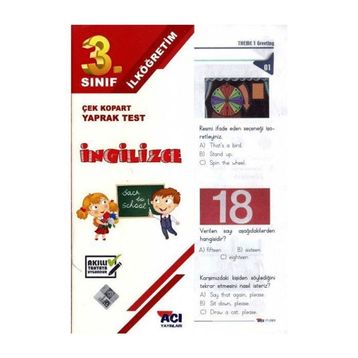 3.Sınıf İngilizce Çek Kopart Yaprak Test Açı Yayınları