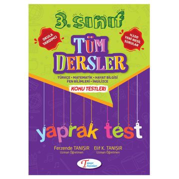 3. Sınıf Tüm Dersler Yaprak Test Tanışır Yayınları