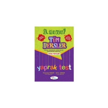 3. Sınıf Tüm Dersler Yaprak Test Tanışır Yayınları