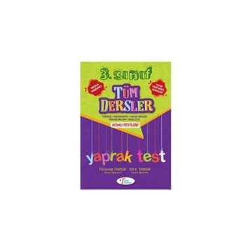 3. Sınıf Tüm Dersler Yaprak Test Tanışır Yayınları