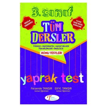 3. Sınıf Tüm Dersler Yaprak Test Tanışır Yayınları