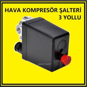 3 Yollu 220 Vac Ayarlı Basınç Şalteri Kompresör Şalter Otomatiği