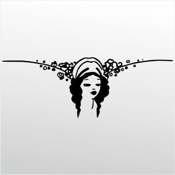 30 cm Kadın Taçlı Folyo Sticker