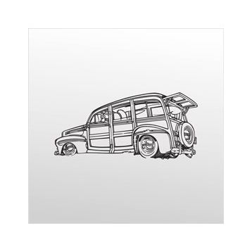 30 cm Klasik Araba Folyo Sticker