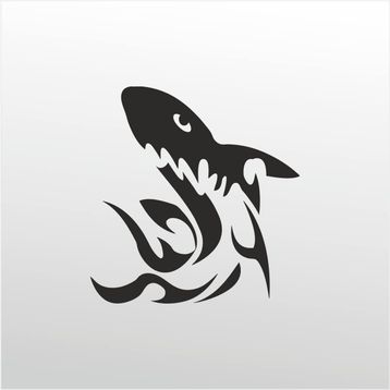 30 cm Köpek Balığı Desen Folyo Sticker