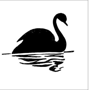 30 cm Kuğu Folyo Sticker