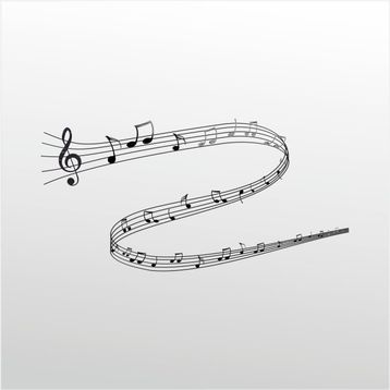 30 cm Müzik Notaları Folyo Sticker