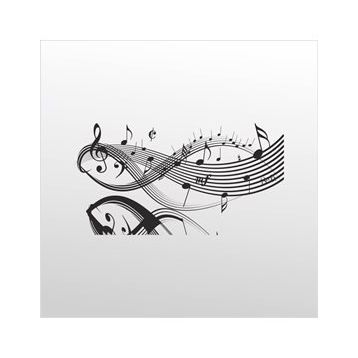 30 cm Müzik Notaları Folyo Sticker