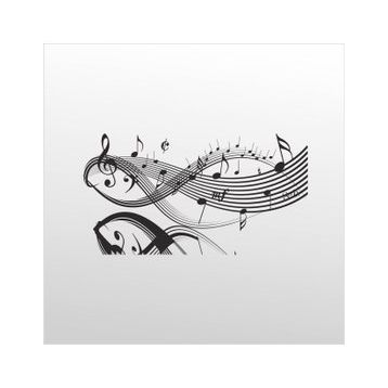 30 cm Müzik Notaları Folyo Sticker