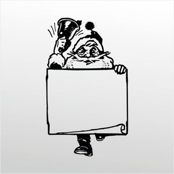 30 cm Noel Baba Folyo Sticker