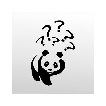 30 cm Panda Folyo Sticker