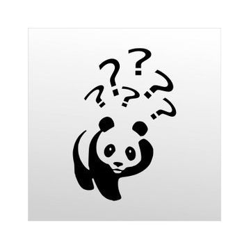 30 cm Panda Folyo Sticker