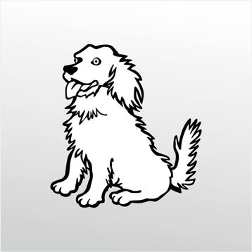 30 cm Sevimli Köpek Folyo Sticker