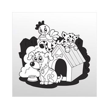 30 cm Tatlı Hayvanlar Folyo Sticker