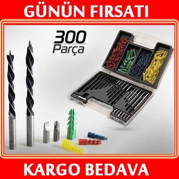 300 Parça Dübel ve Matkap Ucu Seti