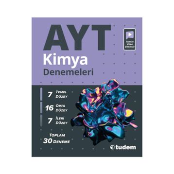 30'lu AYT Kimya Denemeleri Tudem Eğitim Yayınları