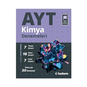 30'lu AYT Kimya Denemeleri Tudem Eğitim Yayınları