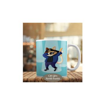 33 Sevimli Hayvan Rapci Kedi Dabbing Kupa Bardak