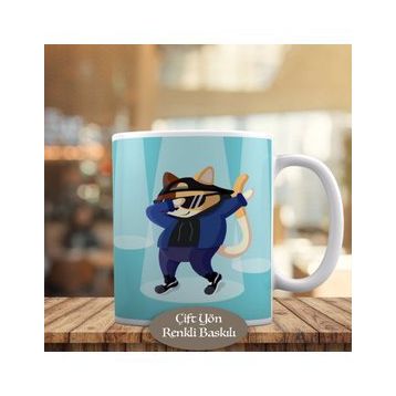 33 Sevimli Hayvan Rapci Kedi Dabbing Kupa Bardak