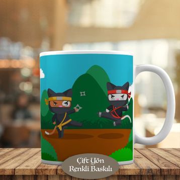 332 Savaşçı Minik Ninja Çocuklar Kupa Bardak