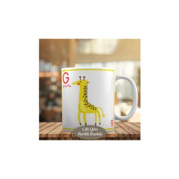 37625 Sevimli Hayvan Zürafa Giraffe Kupa Bardak