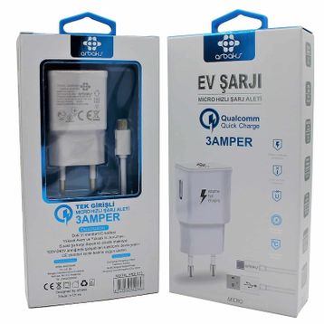 3A ARB-013 Beyaz Micro Hızlı Şarj Arbaks