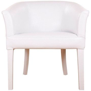 3A Mobilya Beyaz Oval Berjer