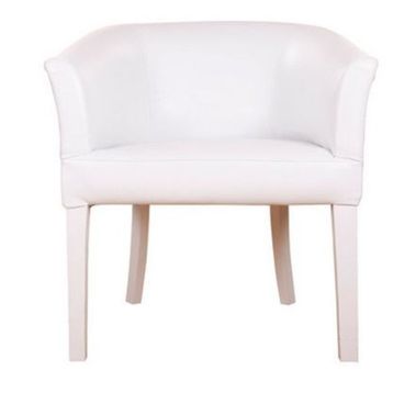 3A Mobilya Beyaz Oval Berjer