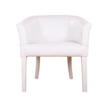 3A Mobilya Beyaz Oval Berjer