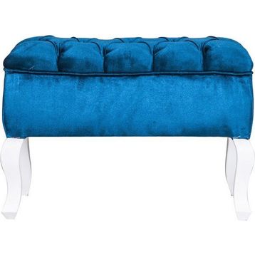 3A Mobilya Blue Kapitone Mavi Puf