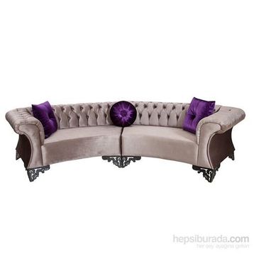 3A Mobilya Excellence Modern Antrisit Gri Chesterfield