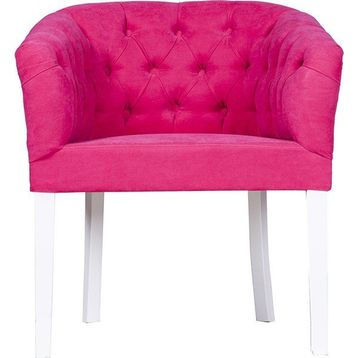 3A Mobilya Full Capitone Pink Fuşya Berjer