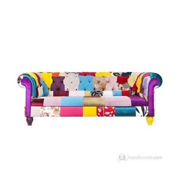 3a Mobilya GÖKKUŞAĞI PATCHWORK CHESTER Kanepe