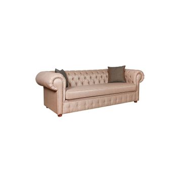 3A Mobilya Keten Chesterfield Kanepe