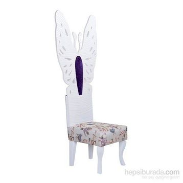 3A Mobilya Madam Butterfly Beyaz Sandalye