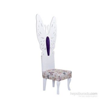 3A Mobilya Madam Butterfly Beyaz Sandalye