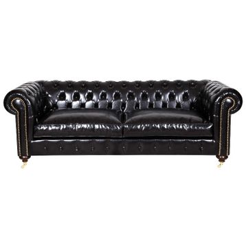 3A Mobilya Pullap Black Chesterfield