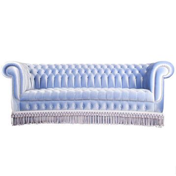 3A Mobilya Su Mavisi Rüya Chesterfield Kanepe