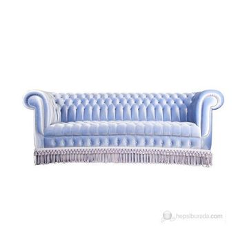 3A Mobilya Su Mavisi Rüya Chesterfield Kanepe