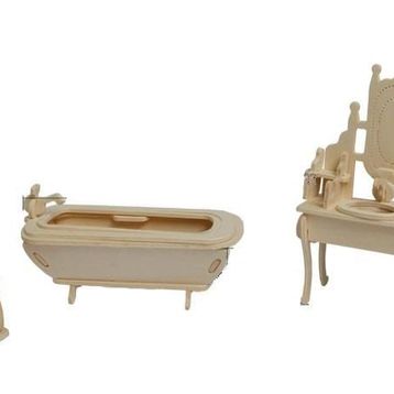 3D Ahşap Banyo Puzzle