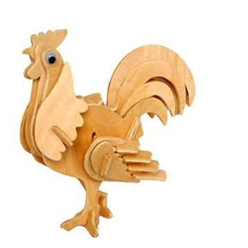 3D Ahşap Horoz Puzzle