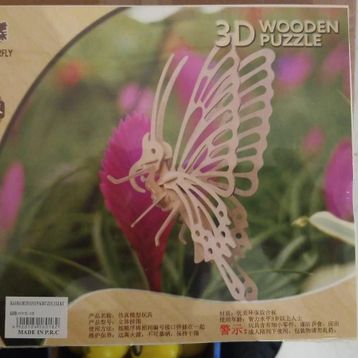 3D Ahşap Puzzle Kelebek