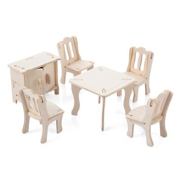 3D Ahşap Yemek Odası Puzzle