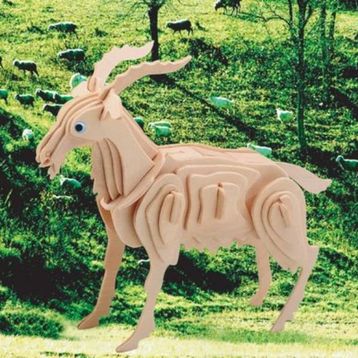 3D Ahşsap Keçi Puzzle