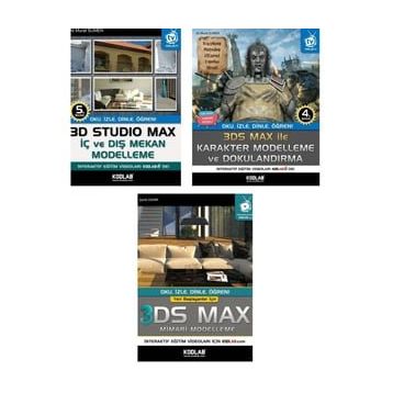 3D Studio Max Eğitim Seti 3 Kitap Takım Kodlab Yayın Dağıtım