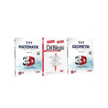 3D - TYT Matematik ve Geometri ile AKM Dil Bilgisi 3 Kitap Soru Bankası Seti