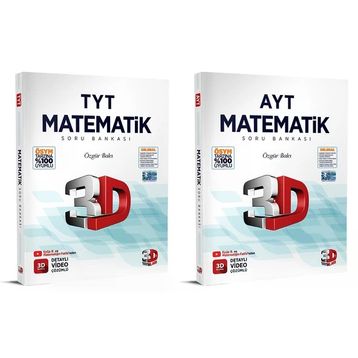 3D Yayınları 2024 TYT-AYT Matematik Soru Bankası Seti Özgür Balcı